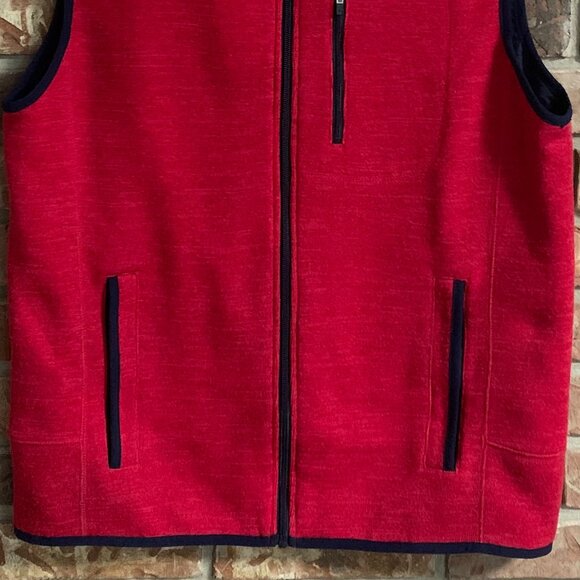 Johnnie-O Red Blue Men's Medium Full Zip Lined Preppy Golf Outdoor Vest EUC - Picture 6 of 12